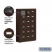 Salsbury Cell Phone Storage Locker - 6 Door High Unit (5 Inch Deep Compartments) - 18 A Doors - Bronze - Surface Mounted - Resettable Combination Locks